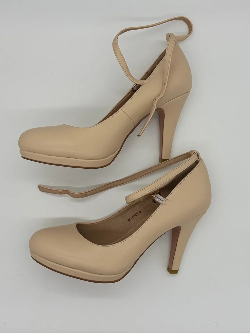 Women's Nude Ankle-Strap High Heel Pumps (NO BOX)